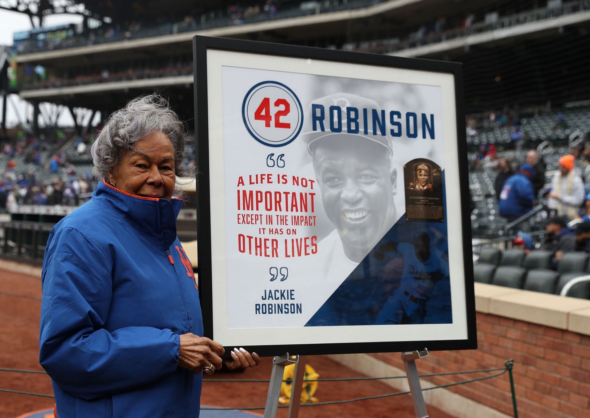 Jackie Robinson's wife on his holiday